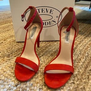 Red Steve Madden Strappy Sandal Heels